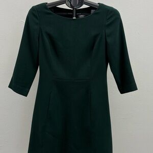 Vince Camuto Dark Green Structured Dress
